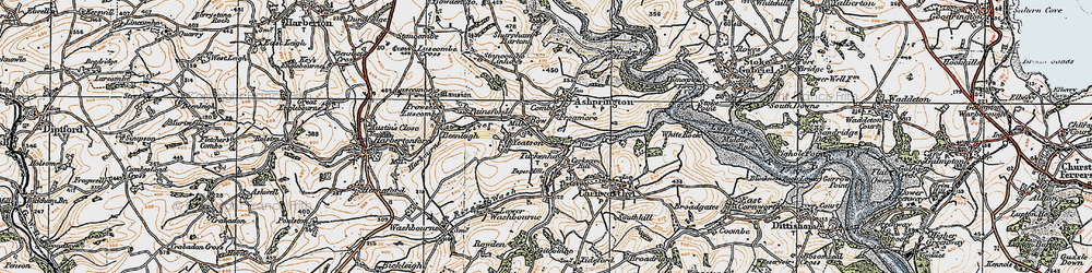 Old map of Yetson in 1919