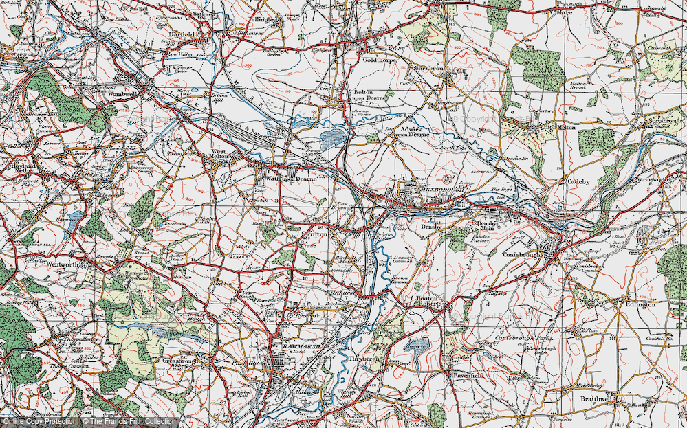 Old Map of Bow Broom, 1924 in 1924