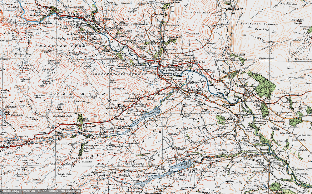 Old Map of Bowbank, 1925 in 1925