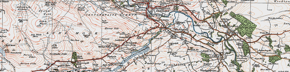 Old map of Bowbank in 1925