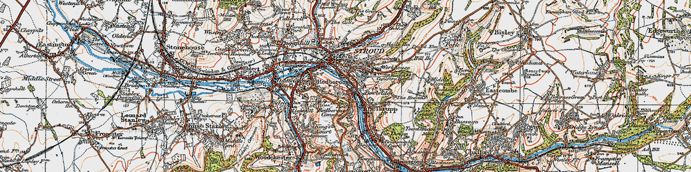 Old map of Bowbridge in 1919