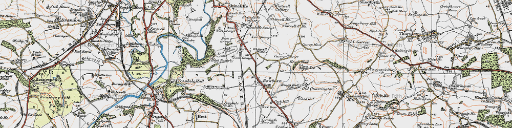 Old map of Bowburn in 1925