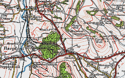 Old map of Bowd in 1919