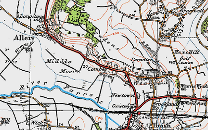 Old map of Bowdens in 1919