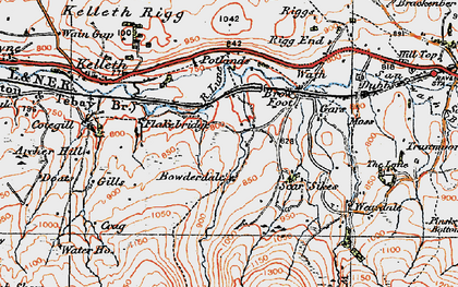 Old map of Birkgill Moss in 1925