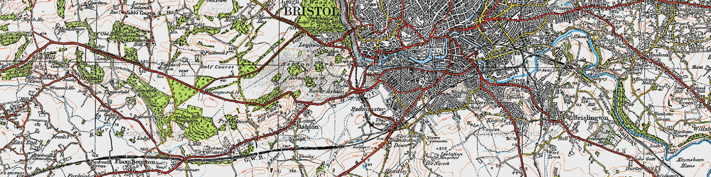 Old map of Bower Ashton in 1919