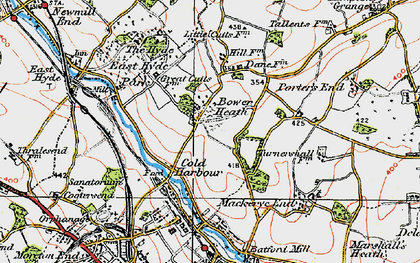 Old map of Bower Heath in 1920