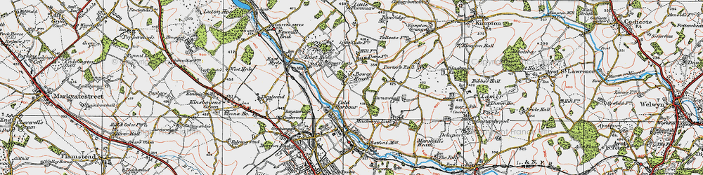 Old map of Bower Heath in 1920