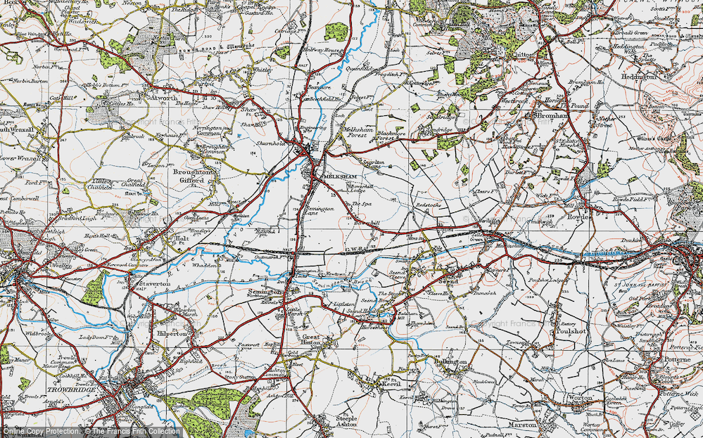 Old Map of Bowerhill, 1919 in 1919