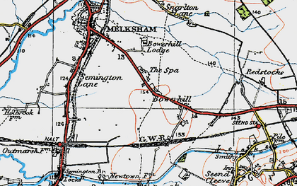 Old map of Bowerhill in 1919