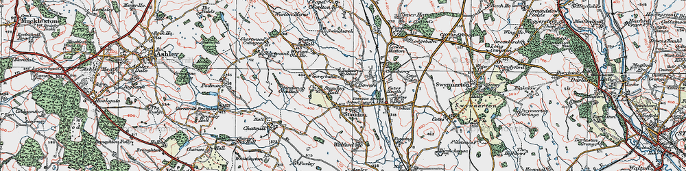 Old map of Bowers in 1921