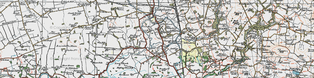 Old map of Bowgreave in 1924