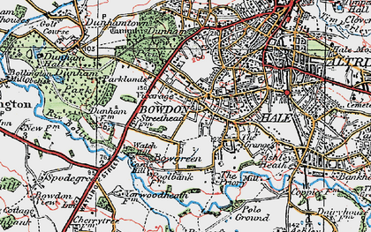 Old map of Bowgreen in 1923