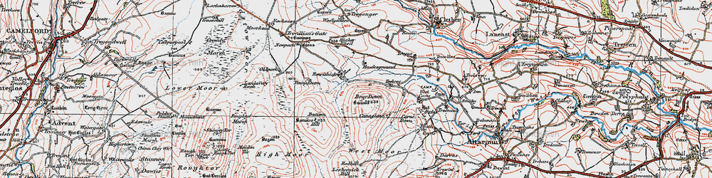 Old map of Lanlavery Rock in 1919