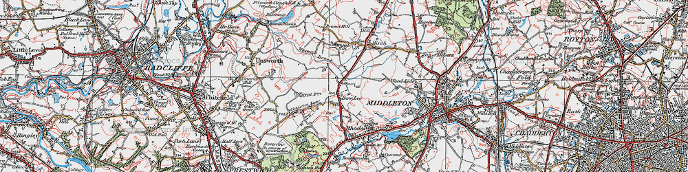 Old map of Whittle Brook in 1924