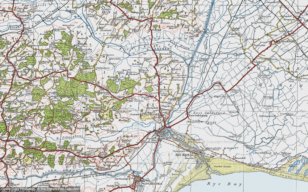 Old Map of Bowler's Town, 1921 in 1921