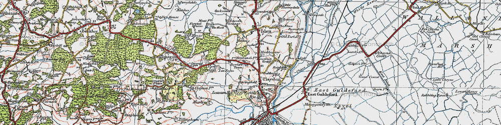 Old map of Bowler's Town in 1921