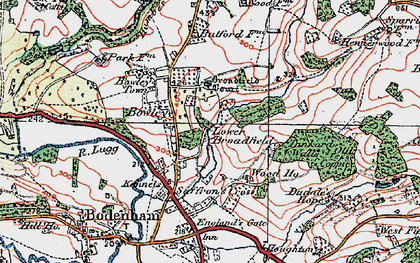 Old map of Bowley in 1920