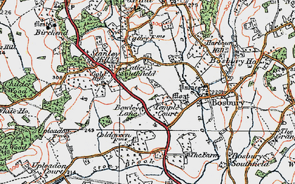 Old map of Bowley Lane in 1920