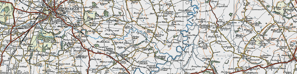 Old map of Bowling Bank in 1921