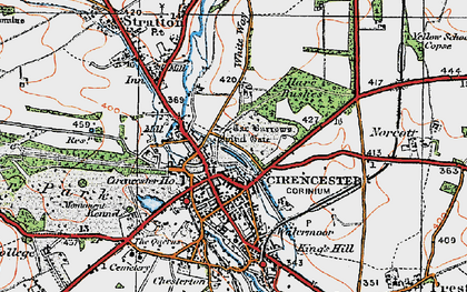 Old map of Bowling Green in 1919