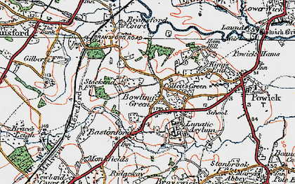 Old map of Bowling Green in 1920