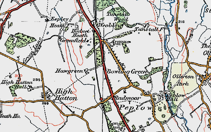 Old map of Bowling Green in 1921