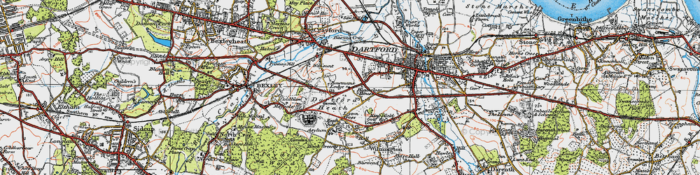 Old map of Bowmans in 1920