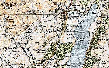 Old map of Bowmanstead in 1925