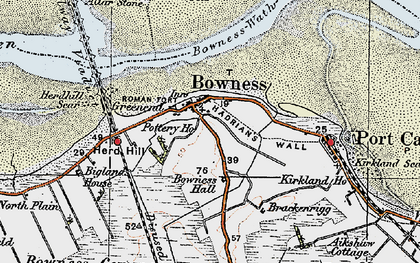 Old map of Biglands Ho in 1925