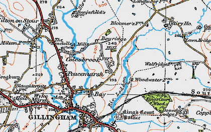 Old map of Bowridge Hill in 1919