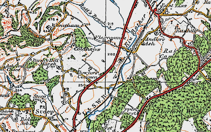 Old map of Flexcombe in 1919