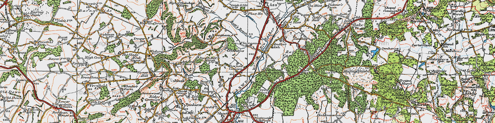 Old map of Bowyer's Common in 1919