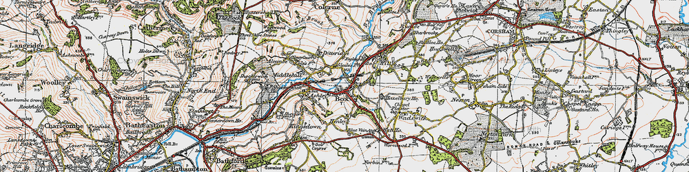 Old map of Box in 1919