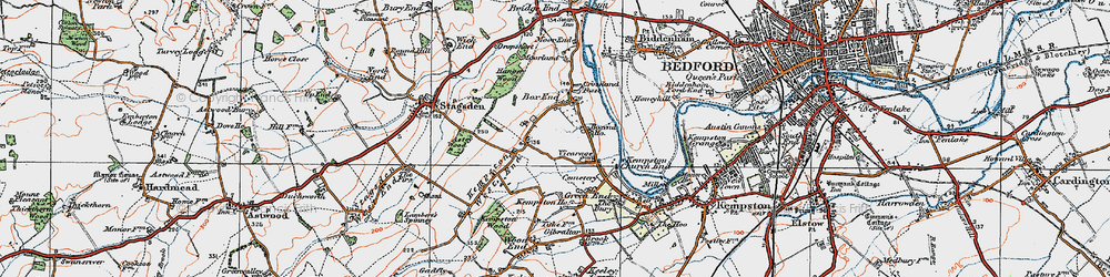Old map of Boxend Ho in 1919