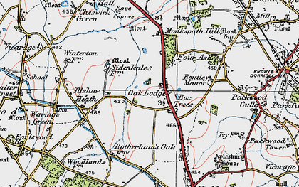 Old map of Box Trees in 1921
