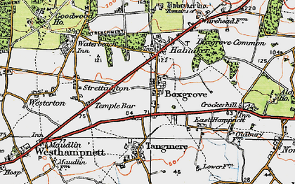 Old map of Boxgrove in 1919