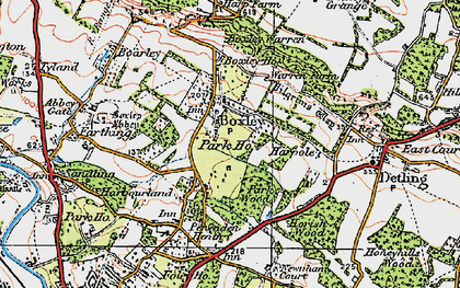 Old map of Boxley in 1921