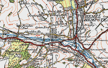 Old map of Felden in 1920