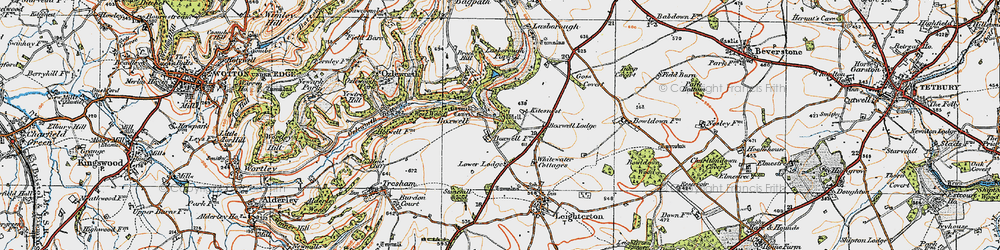 Old map of Boxwell in 1919