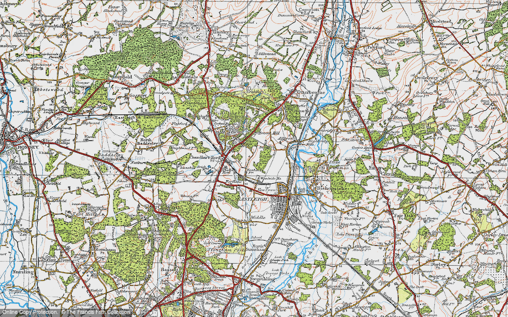 Old Map of Boyatt Wood, 1919 in 1919