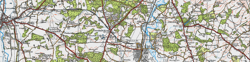 Old map of Boyatt Wood in 1919