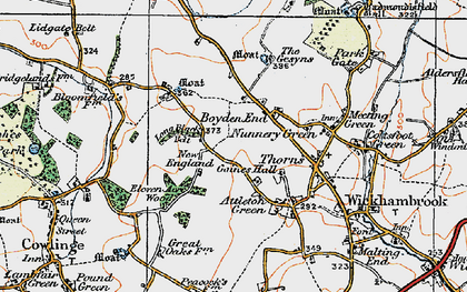 Old map of Boyden End in 1921