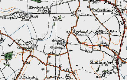 Old map of Boyland Common in 1920