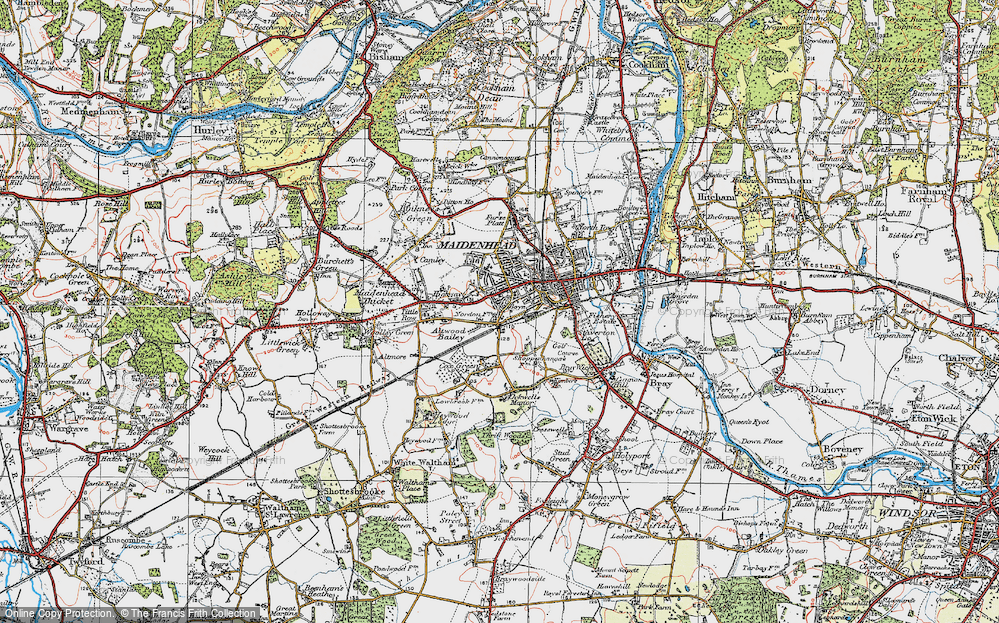 Old Map of Boyn Hill, 1919 in 1919