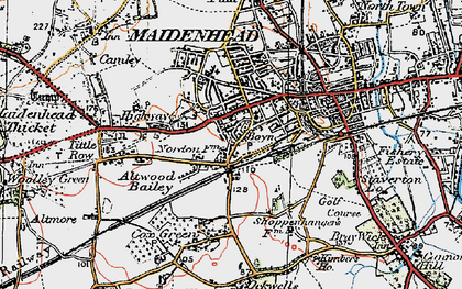 Old map of Boyn Hill in 1919