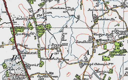 Old map of Butterwick in 1919
