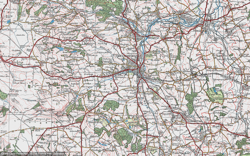 Old Map of Boythorpe, 1923 in 1923