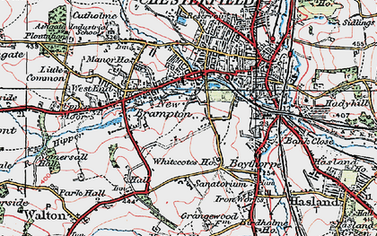 Old map of Boythorpe in 1923
