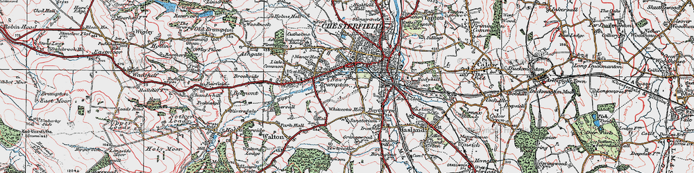Old map of Boythorpe in 1923